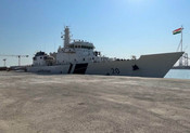 DAMMAM, DEC 5 (UNI):- Indian Coast Guard Ship Sajag, an Offshore Patrol Vessel made port call at King Abdul Aziz Port, Dammam, in Saudi Arabia on Tuesday.UNI PHOTO-111U DAMMAM, DEC 5 (UNI):- Indian Coast Guard Ship Sajag, an Offshore Patrol Vessel made port call at King Abdul Aziz Port, Dammam, in Saudi Arabia on Tuesday.UNI PHOTO-111U