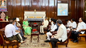 NEW DELHI, JULY 16 (UNI):- Andhra Pradesh CM N Chandrababu Naidu meeting with Union Finance Minister Nirmala Sitharaman in Delhi on Wednesday. UNI PHOTO-97U NEW DELHI, JULY 16 (UNI):- Andhra Pradesh CM N Chandrababu Naidu meeting with Union Finance Minister Nirmala Sitharaman in Delhi on Wednesday. UNI PHOTO-97U