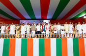 GUWAHATI, JULY 16 (UNI) :- Congress President Mallikarjun Kharge with Leader of Opposition Lok Sabha Rahul Gandhi and others during Congress Workers Meeting at Chaygaon, Guwahati on Wednesday. UNI PHOTO - 111U GUWAHATI, JULY 16 (UNI) :- Congress President Mallikarjun Kharge with Leader of Opposition Lok Sabha Rahul Gandhi and others during Congress Workers Meeting at Chaygaon, Guwahati on Wednesday. UNI PHOTO - 111U