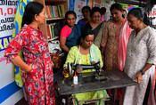 THIRUVANANTHAPURAM, JULY 16 (UNI) :- ASHA workers protesting in front of the Secretariat for over 150 days with various demands, begin tailoring training at the protest site to earn their livelihood. in Thiruvananthapuram on Wednesday. UNI PHOTO - 120U THIRUVANANTHAPURAM, JULY 16 (UNI) :- ASHA workers protesting in front of the Secretariat for over 150 days with various demands, begin tailoring training at the protest site to earn their livelihood. in Thiruvananthapuram on Wednesday. UNI PHOTO - 120U