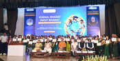 NEW DELHI, 15 JUL (UNI):- Minister of State (Independent Charge) for Skill Development and Entrepreneurship and Education, Jayant Chaudhary in a group photograph during the celebration of the 11th Anniversary of the Skill India Mission on the occasion of World Youth Skills Day 2026, in New Delhi on Wednesday. UNI PHOTO-83U