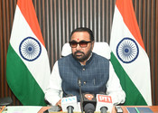 NEW DELHI, 15 JUL (UNI):- Minister of State (Independent Charge) for Ayush and Health and Family Welfare, Prataprao Jadhav interacting with media at the Memorandum of Understanding (MoU) signing ceremony between the Ministry of Ayush and the University of Delhi to strengthen collaboration in the fields of Ayurveda, medicinal plants, research and academic exchange, in New Delhi on Wednesday. UNI PHOTO-90U